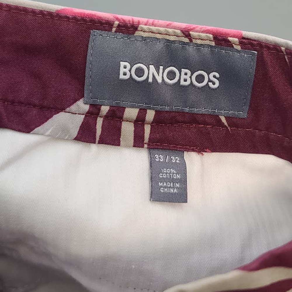 Bonobos Floral Slim Fit Chino Pants Size 33 x 32 - Picture 3 of 4